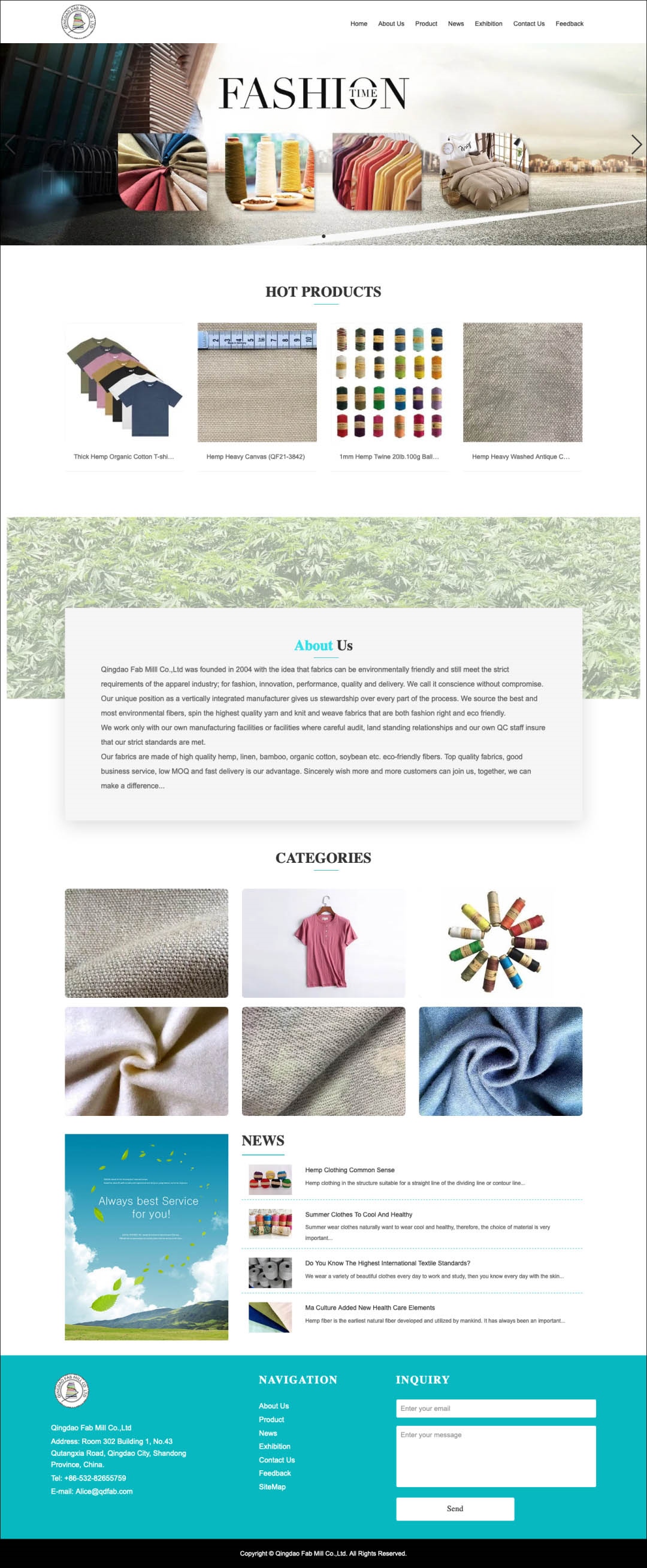 纺织品独立站网站风格展示